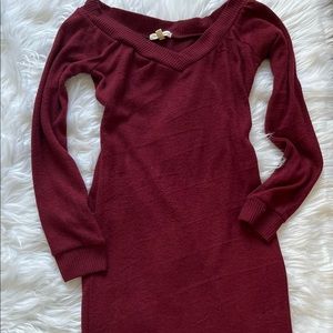 Burgundy Bodycon Dress
